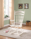 L&S Basics 10081 Rocking Chair - 44"H / Antique White Solid Wood