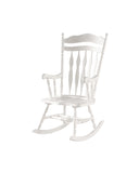 L&S Basics 10081 Rocking Chair - 44"H / Antique White Solid Wood