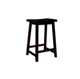 L&S Basics 10082 Barstool - 2Pcs / 24"H / Black Saddle Seat