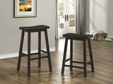 L&S Basics 10086 Barstool - 2Pcs / 24"H / Cappuccino Saddle Seat