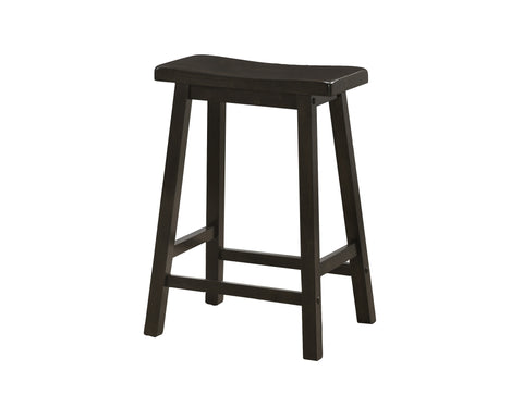 L&S Basics 10086 Barstool - 2Pcs / 24"H / Cappuccino Saddle Seat