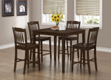 L&S Basics 10092 Dining Set - 5Pcs Set / Cappuccino Veneer Counter Height