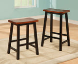 L&S Basics 10095 Dining Chair - 2Pcs / 40"H / Walnut / Brown Seat