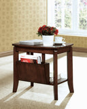 L&S Basics 10096 Accent Table - Walnut Solid-Top