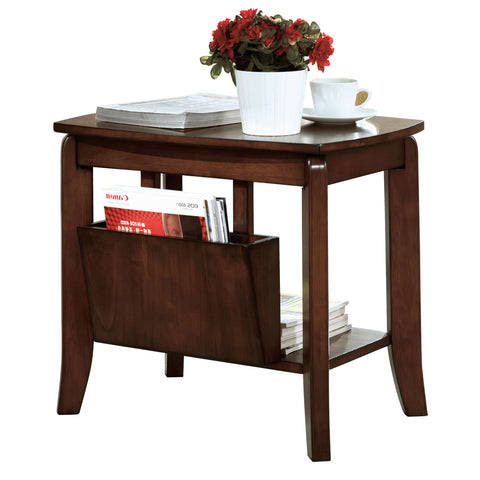 L&S Basics 10096 Accent Table - Walnut Solid-Top