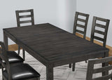 L&S Basics 10097 Dining Table - 38"X 60"X 78" / Dark Grey Top With A Leaf