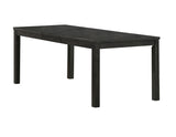L&S Basics 10097 Dining Table - 38"X 60"X 78" / Dark Grey Top With A Leaf