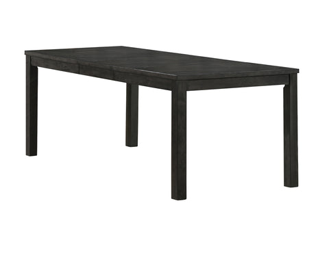 L&S Basics 10097 Dining Table - 38"X 60"X 78" / Dark Grey Top With A Leaf