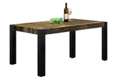 L&S Basics 10100 Dining Table - 38"X 64" / Black / Distressed-Look Top