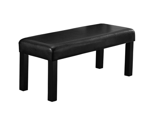 L&S Basics 10102 Bench - 45"L / Black Leather-Look Seat