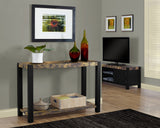L&S Basics 10103 Console Table - 48"L / Black / Distressed Reclaimed-Look