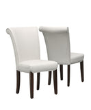L&S Basics 10108 Dining Chair - 2Pcs / 39"H / Taupe Leather-Look