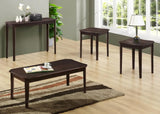 L&S Basics 10111 Table Set - 3Pcs Set / Cappuccino Cherry Veneer