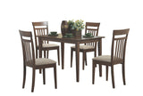 L&S Basics 10116 Dining Set - 5Pcs Set / Walnut Finish