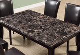 L&S Basics 10117 Dining Table - 36"X 60" Espresso Marble Veneer Top