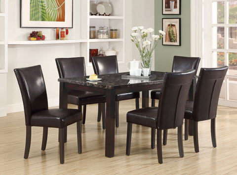 L&S Basics 10117 Dining Table - 36"X 60" Espresso Marble Veneer Top