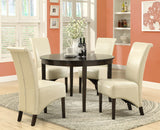 L&S Basics 10123 Dining Chair - 2Pcs / 40"H / Taupe Leather-Look