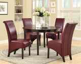 L&S Basics 10124 Dining Chair - 2Pcs / 40"H / Burgundy Leather-Look