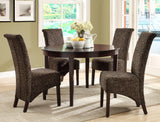 L&S Basics 10125 Dining Chair - 2Pcs / 40"H / Brown Swirl Fabric
