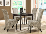 L&S Basics 10126 Dining Chair - 2Pcs / 40"H / Tan Swirl Fabric