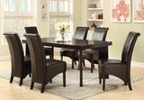 L&S Basics 10122 Dining Chair - 2Pcs / 40"H / Dark Brown Leather-Look