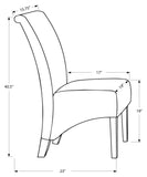 L&S Basics 10126 Dining Chair - 2Pcs / 40"H / Tan Swirl Fabric