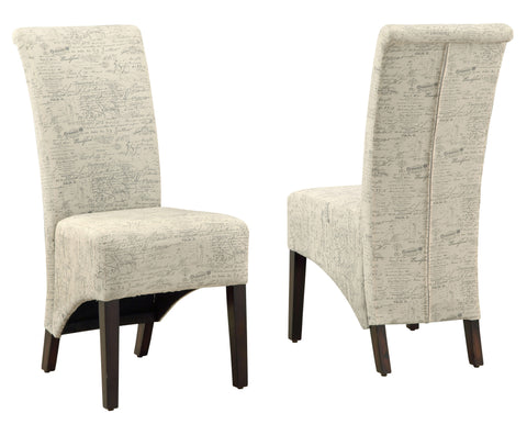 L&S Basics 10127 Dining Chair - 2Pcs / 40"H / Vintage French Fabric