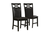 L&S Basics 10128 Dining Chair - 2Pcs / 40"H / Cappuccino / Brown Seat