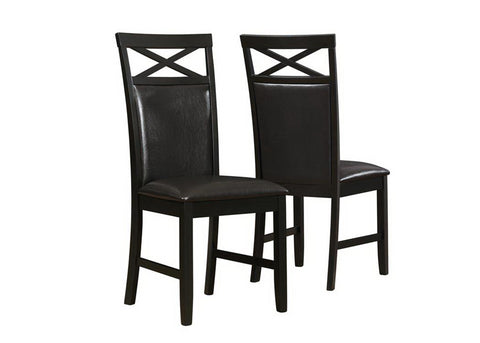 L&S Basics 10128 Dining Chair - 2Pcs / 40"H / Cappuccino / Brown Seat