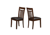 L&S Basics 10130 Dining Chair - 2Pcs / 39"H / Antique Oak / Brown Seat