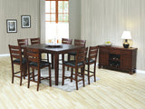 L&S Basics 10136 Dining Table - 54"X 54" / Dark Oak Veneer With Lazy Susan