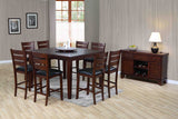 L&S Basics 10136 Dining Table - 54"X 54" / Dark Oak Veneer With Lazy Susan