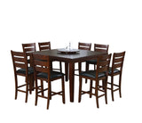 L&S Basics 10136 Dining Table - 54"X 54" / Dark Oak Veneer With Lazy Susan
