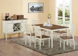 L&S Basics 10137 Dining Table - 36" X 60" / Antique White / Oak Veneer
