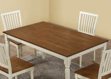 L&S Basics 10137 Dining Table - 36" X 60" / Antique White / Oak Veneer