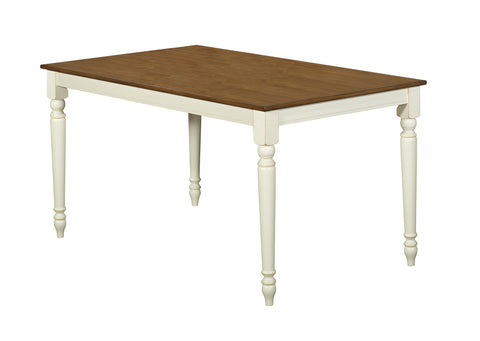 L&S Basics 10137 Dining Table - 36" X 60" / Antique White / Oak Veneer