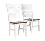 L&S Basics 10139 Dining Chair - 2Pcs / 40"H / Antique White / Oak