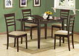 L&S Basics 10142 Dining Table - 36"X 48" X 60" /  Cappuccino With A Leaf