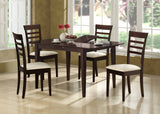 L&S Basics 10142 Dining Table - 36"X 48" X 60" /  Cappuccino With A Leaf