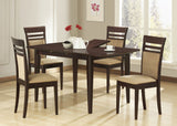L&S Basics 10142 Dining Table - 36"X 48" X 60" /  Cappuccino With A Leaf