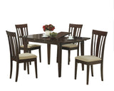 L&S Basics 10143 Dining Chair - 2Pcs / 38"H / Cappuccino With Micro-Fibre