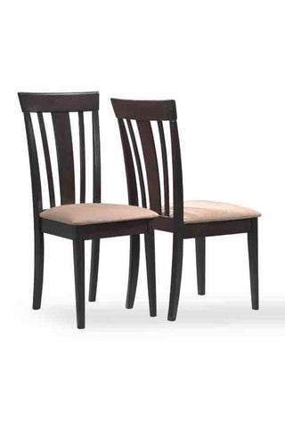 L&S Basics 10143 Dining Chair - 2Pcs / 38"H / Cappuccino With Micro-Fibre