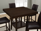 L&S Basics 10145 Dining Chair - 2Pcs / Brown Leather-Look Counter Height