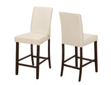 L&S Basics 10147 Dining Chair - 2Pcs / Ivory Leather-Look Counter Height