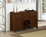 L&S Basics 10150 Dining Chair - 2Pcs / 40"H / Brown  Fabric