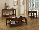 L&S Basics 10152 Console Table - Brown Oak Veneer