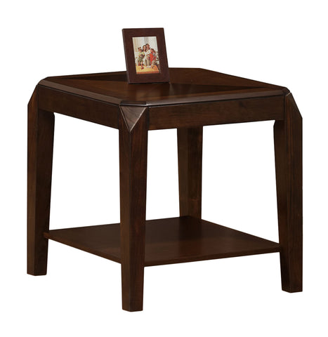 L&S Basics 10151 End Table - Brown Oak Veneer
