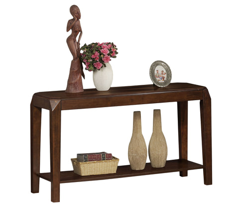 L&S Basics 10152 Console Table - Brown Oak Veneer