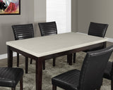 L&S Basics 10157 Dining Table - 38"X 64" / Cream Lacquered Marble-Look