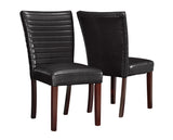 L&S Basics 10158 Dining Chair - 2Pcs / 38"H / Dark Brown Leather-Look